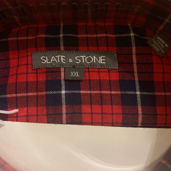 NWT Slate & Stone Plaid Flannel Button Up Shirt Mens - Picture 3 of 5